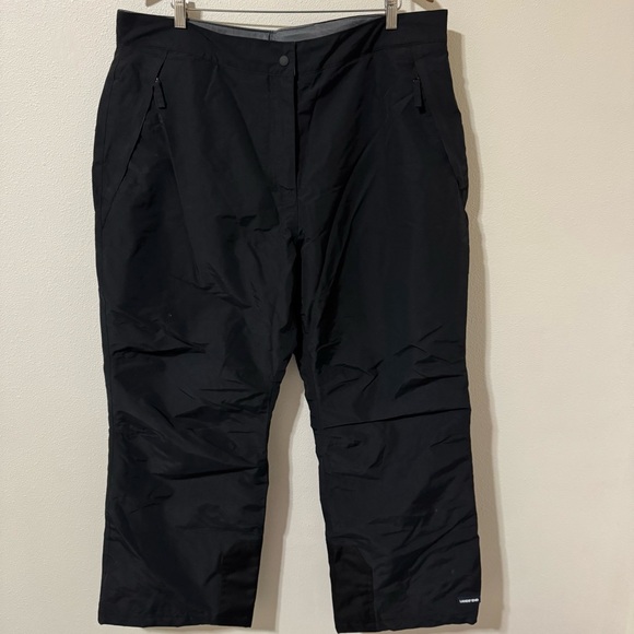 Lands' End Squall Waterproof Insulated Snow Pant Black Winter Snowboard Ski-1X - Picture 2 of 11